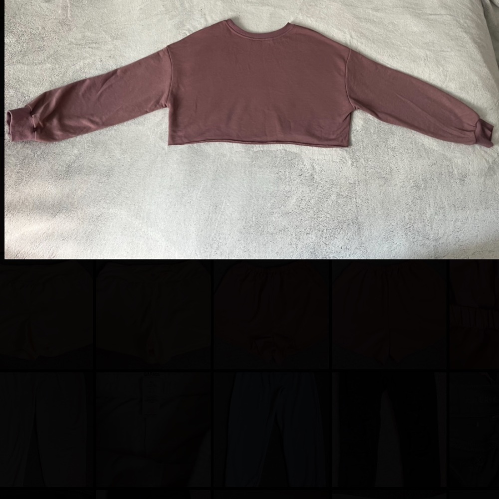 Maroon Long Sleeved Cropped Tee